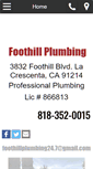 Mobile Screenshot of foothillplumbing247.com